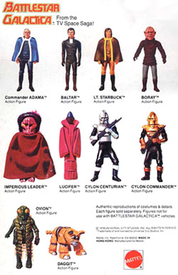 Battlestar Galactica figures cardback