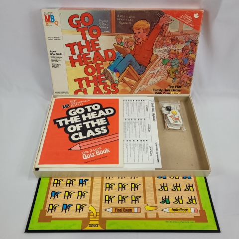 Go Head of the Class Vintage 1986 Board Game Milton Bradley C8