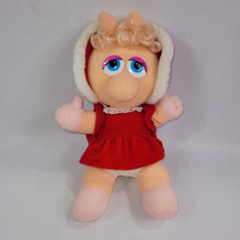 Muppet Babies 1987 Vintage 10" Plush Baby Miss Piggy C8