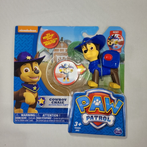 Paw Patrol Cowboy Chase Action Pack Pup Figure Spin Master NEW